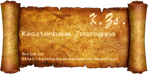 Kesztenbaum Zsuzsanna névjegykártya